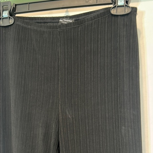 Naked Wardrobe Black Ribbed Flare Leg Lounge stretch Pants large - Picture 3 of 5